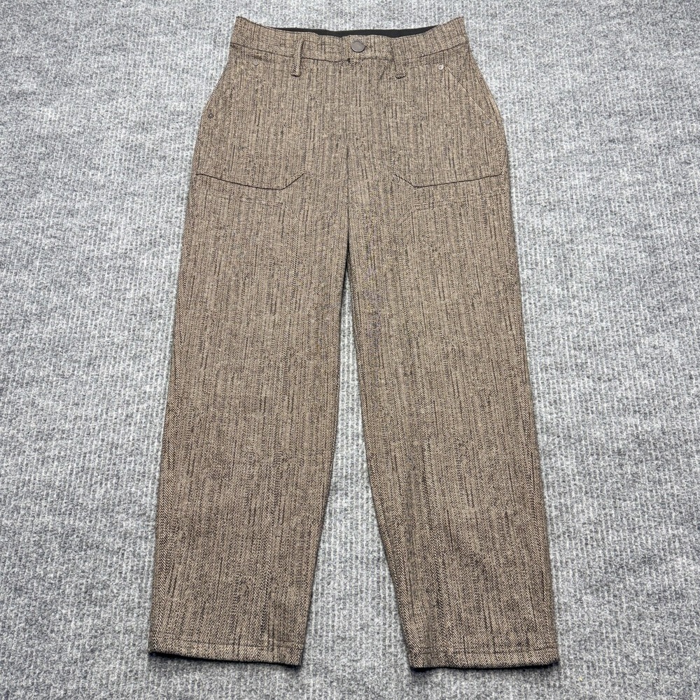 Democracy Ab Solution Skyrise Ponte Pants Womens 4 Brown Stretch B2431Y35E